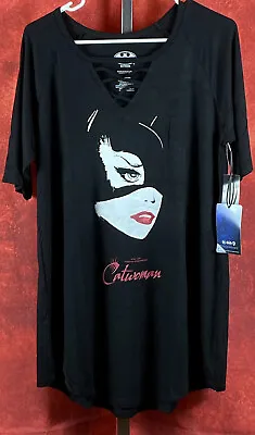Buy NWT Torrid Catwoman Black Tee Top T Shirt Tunic Long Plus Size 3 3X Warner Bros. • 24.15£