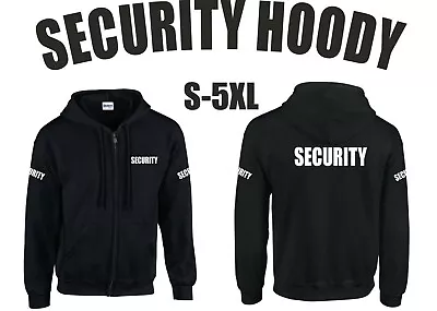 Buy Security Zip Hoodie Bodyguard Doorman Sizes S-5xl Printed Front/back/sleeves • 25£
