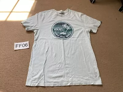 Buy Vans White T-shirt Size Large Original Off The Wall - Palm Trees Logo • 14.99£