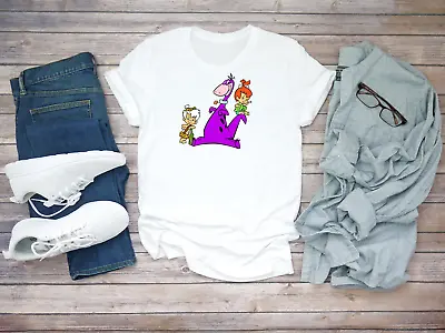 Buy The Flintstones Dino Animated Movie Short Sleeve White Men's T Shirt P122 • 9.92£