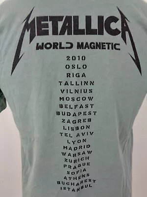 Buy 2010 Metallica World Magnetic - Heavy Metal Tour T-Shirt - Mens Size Small • 13.50£