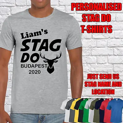 Buy Stag Do T-shirts Mens Stag Party Designs Personalised Tops Customised Funny (d3) • 8.99£