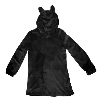 Buy Black Teddy Ears Hoodie Size 8 10 Longline Soft Fleece SHEIN BNWOT • 16.49£