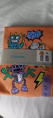 Buy 2 Pack Robot Monster Pyjamas 7-8 Years BNWT  Primark  • 12.99£