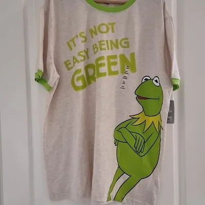 Buy Disney Parks Muppets Kermit Not Easy Being Green Short Sleeve T-shirt Size 2XL  • 19.79£