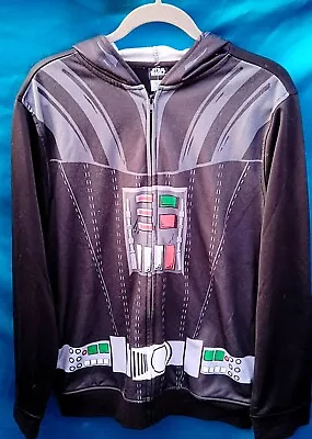 Buy Disney Store Darth Vader Jacket Mens M Black Star Wars Jacket Zip Up Hoodie • 22.63£