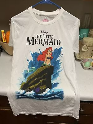 Buy Disney Princess Adult Small  Ariel The Little Mermaid White T-shirt • 9.49£