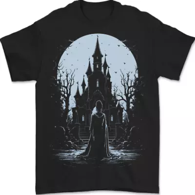 Buy A Fantasy Haunted House Halloween Spooky Mens T-Shirt 100% Cotton • 8.49£