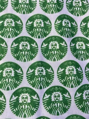 Buy Beetlejuice Starbucks Logo Disney Tim Burton Light Polycotton Fabric 1/2 Yard • 8.67£