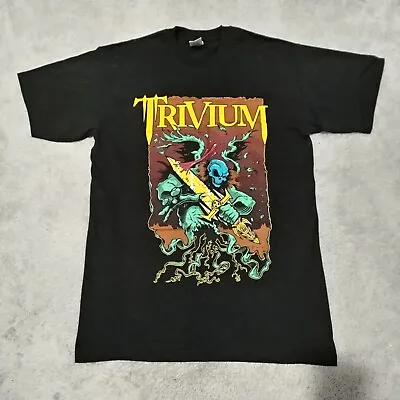 Buy Trivium T Shirt Mens Small Black Rare 2006 Tour Band Y2K Skull Sword UK Germany • 29.90£