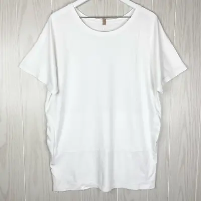 Buy Lunya Women's White Good In Bed Round Neck Short Raglan Sleeve T-Shirt Medium • 42.76£