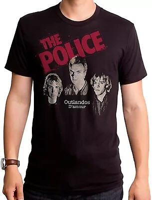 Buy Official The Police Outlandos D'Amour Mens Black T Shirt The Police Classic Tee • 16.95£