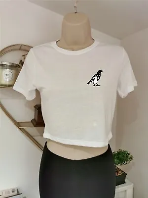 Buy The Crow Inspired White Womens Tri-Blend Cropped T | Horror Movie | XS - XL • 15.99£