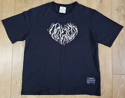 Buy VSRAP Black T Shirt Cyber Punk Heart White Y2K 2000s Men Women Size L • 22£