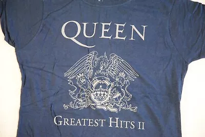 Buy Queen Greatest Hits Ii Ladies Skinny T Shirt New Official Band Group Rare • 10.99£