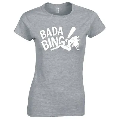 Buy Inspired By The Sopranos  Bada Bing  Ladies Skinny Fit Tshirt • 12.99£