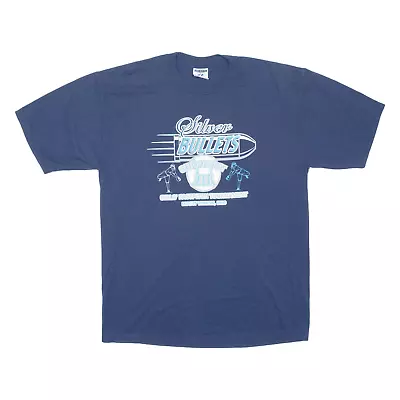 Buy JERZEES Silver Bullets Shootout Mens T-Shirt Blue USA XL • 11.99£