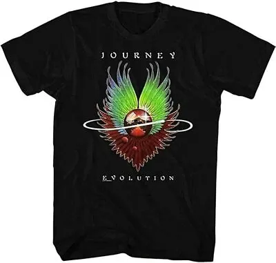 Buy Officially Licensed Journey Evolution Album Cover Mens Black T Shirt Journey Tee • 16.50£