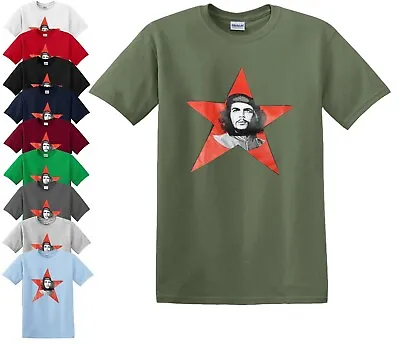Buy CHE GUEVARA STAR T-SHIRT Silhouette Iconic Retro Political Revolution Cuba Mens  • 9.99£