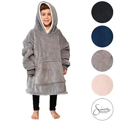 Buy Sienna Kids Hoodie Blanket Oversized Ultra Plush Soft Sherpa Wearable Sweatshirt • 8.99£