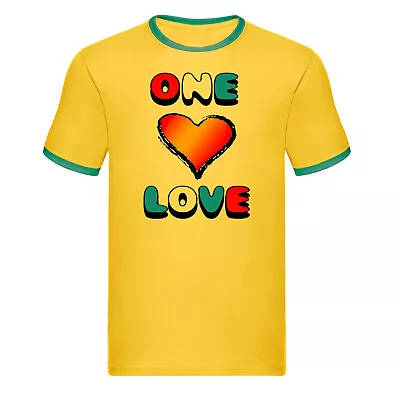 Buy ONE LOVE T-SHIRT - Reggae Rasta Rastafarian Bob Marley Peter Tosh Jamaica • 12.95£