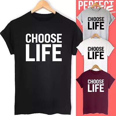 Buy Choose Life Slogan T Shirt Against War, Death And Destruction 80's Tee Unisex  • 11.99£