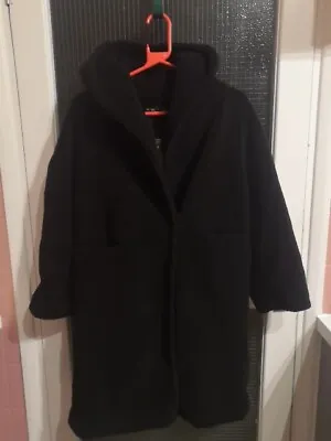 Buy Boohoo Women's Oversized Teddy Fleece Hooded Jacket, Size UK 8 Black • 24.99£