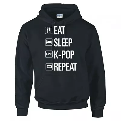 Buy Eat, Sleep, K-pop, Repeat Hoodie • 21.99£
