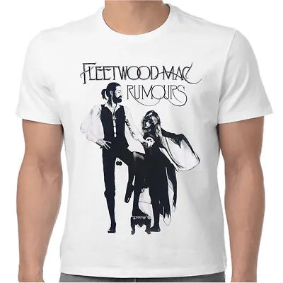 Buy Fleetwood Mac T Shirt Rumours Album Officially Licensed Rock Band Tee White • 13.97£
