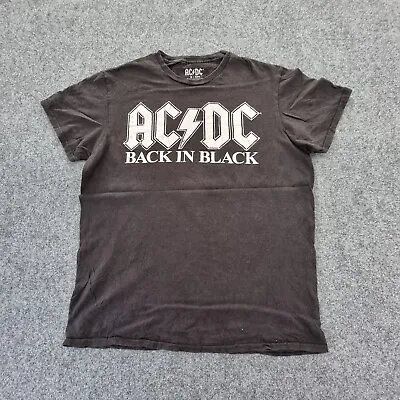 Buy ACDC Shirt Mens SMALL Black T Shirt Rock Concert Back In Black T-shirt Size S • 7.86£