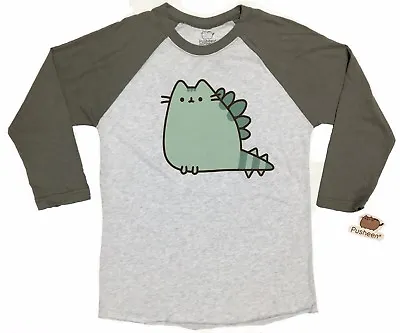 Buy Pusheen The Cat PUSHEENOSAURUS Ladies Raglan T-Shirt NWT Licensed & Official  • 28.30£
