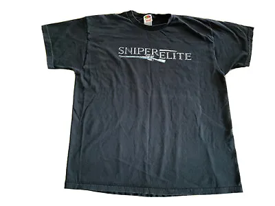 Buy RARE VINTAGE TEE Sniper Elite Namco Rebellion 2005 Video Game Shirt XL Black HTF • 47.25£