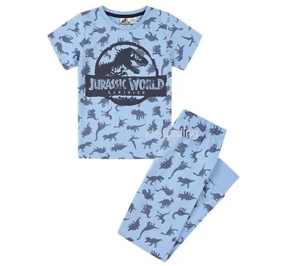 Buy Boys Kids JURASSIC WORLD PYJAMAS Pj Set Top & Pants T Shirt PJS Ages 3-10 Yrs • 8.89£