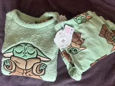Buy Star Wars Mandalorian Ladies Fleece Pyjama Baby Yoda Grogu Women Cosy PJ 12-14 M • 25£