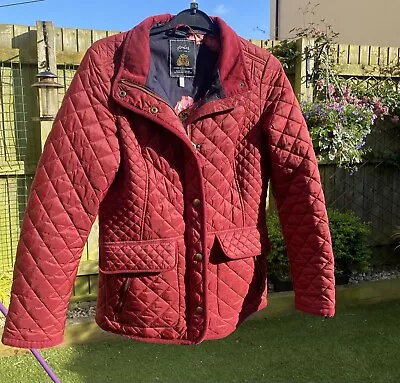 Buy Joules Women Newdale Quilted Padded Jacket - Burgundy - UK 🇬🇧 10 • 0.99£