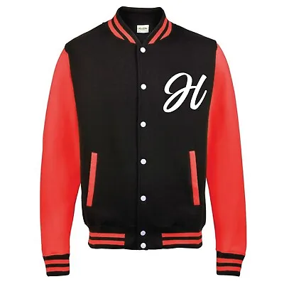 Buy Personalised Awdis Varsity Jacket Initial Text Names Family Baseball Style Gifts • 21.99£