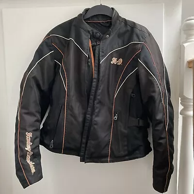 Buy Harley Davidson Textile Motorcycle Jacket, Ladies Size Large READ DESCRIPTION • 19.99£