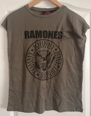 Buy The Ramones T Shirt Punk Rock Band Merch Logo Tee Ladies Size 6 • 12.95£