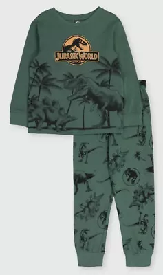 Buy TU Green Jurassic World Pyjamas 7-8 Years New • 11£