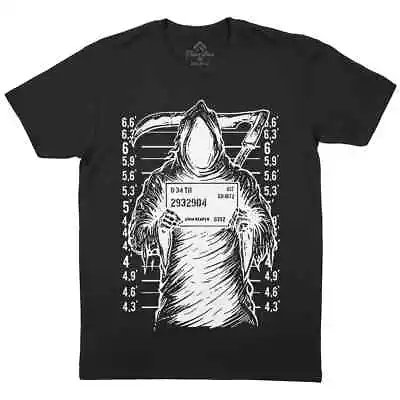 Buy Grim Reaper Mugshot Mens T-Shirt Horror Death Cell Prison Police P190 • 11.99£