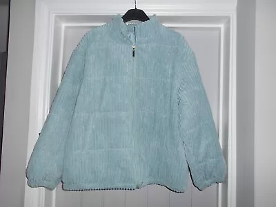 Buy SHEIN PALE GREEN SOFT PADDED CORD JACKET - SIZE 20 (2xl) - VERY GOOD CONDITION • 9.95£