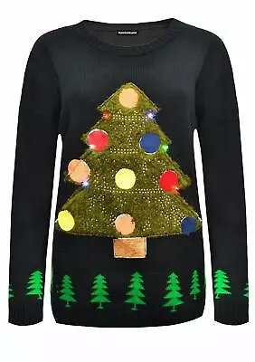 Buy Ladies Mens Light Up LED Xmas Jumper Novelty Unisex Rudolph Christmas Sweater • 17.41£