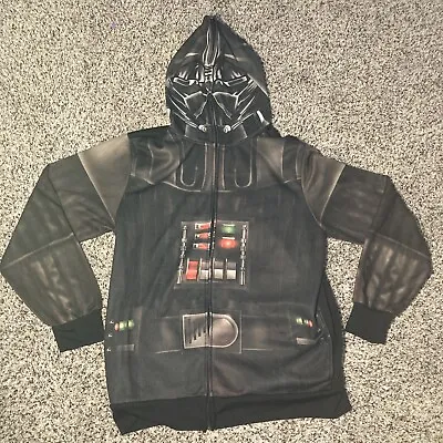 Buy Star Wars Darth Vader Zip Up Hoodie Jacket W/ Face Covering Adult M • 7.10£