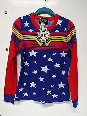 Buy DC Comics Wonder Woman Size Small Ugly Christmas Sweater Super Hero FUN.Com • 43.43£