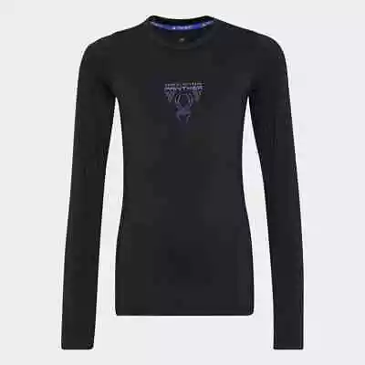 Buy Adidas Boys Marvel Black Panther Techfit Long Sleeve Tee Size Medium • 11.80£