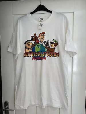 Buy BNWT Vintage Universal Studios Florida 1996 Hanna Barbera Tee Large Single Stitc • 34.99£