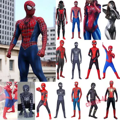 Buy Spiderman Costume Fancy Dress Jumpsuit Kids Boys Girls Adult Mens Women Clothing • 13.17£