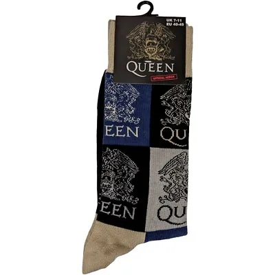Buy Queen Ankle Socks (UK 7-11) Logo Crest Blocks Official Licensed Merch Fan Gift • 6.95£