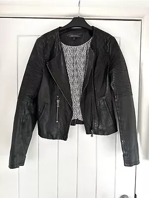 Buy Next Women's Genuine Leather Biker Jacket Size 6 • 45£