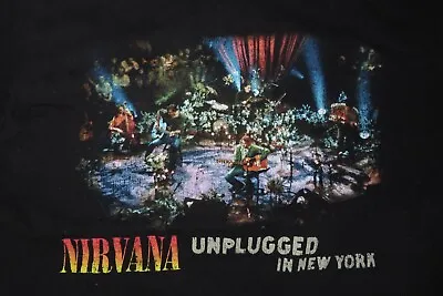 Buy Retro Nirvana  Unplugged In New York  Concert Tour (LG) T-Shirt KURT COBAIN • 23.62£